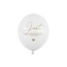 Balony 30cm, Just Married, P. Pure White (1 op. / 6 szt.)